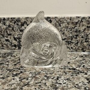 PartyLite Dolphin Glass Art